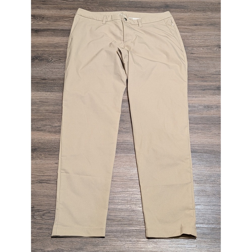 Lululemon Commission Pant Slim‎ 35 Khaki Tan Warpstreme LMSB10S Mens Chino Golf